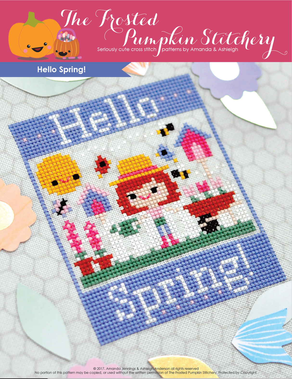 Hello Spring Cross Stitch Pattern