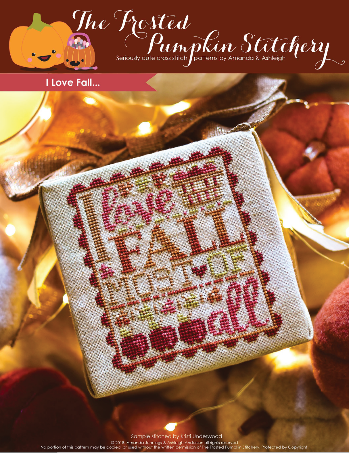 I Love Fall Cross Stitch Pattern