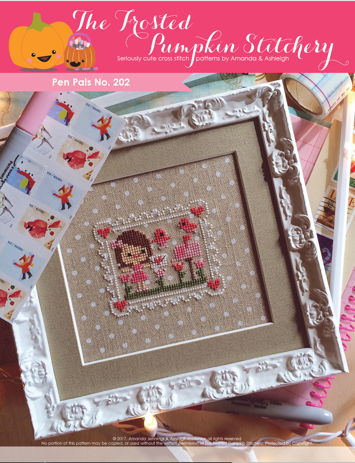 Pen Pals No. 202 Mail Delivery Cross Stitch Pattern