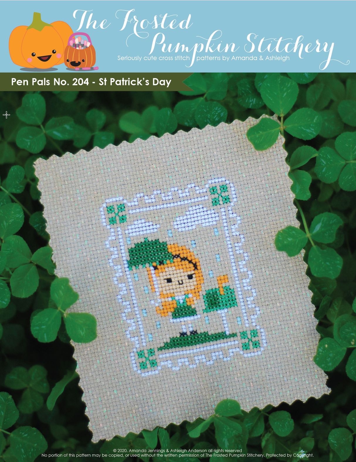 Pen Pals No. 204 St Patrick's Day Cross Stitch Pattern