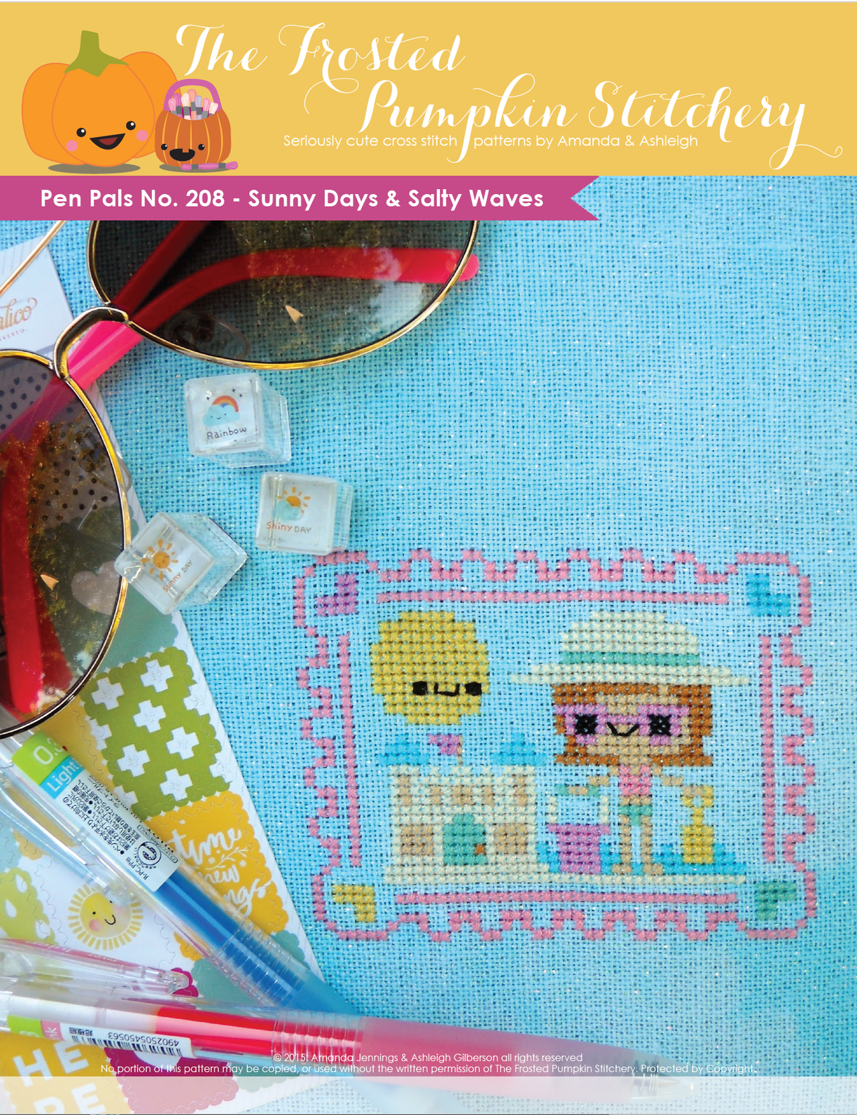 Pen Pals No. 208 Sunny Days & Salty Waves Cross Stitch Pattern