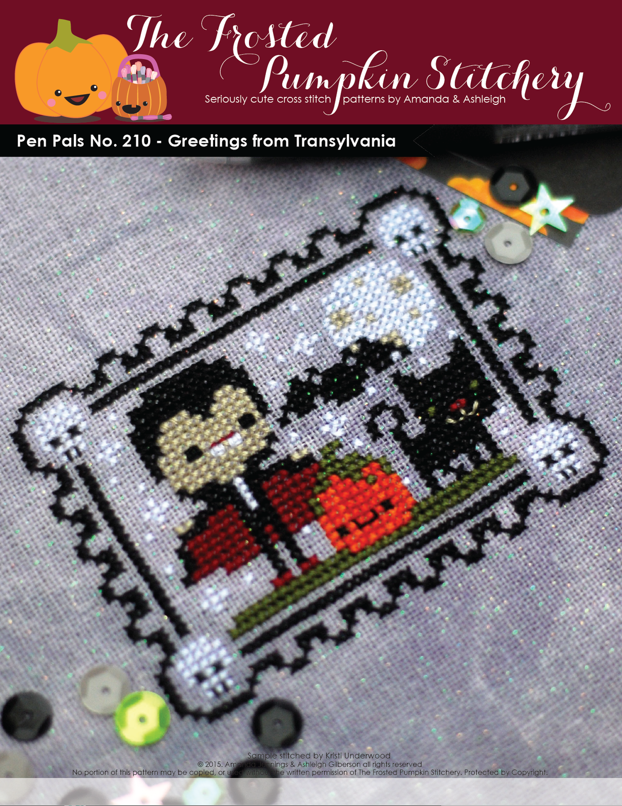 Pen Pals No. 210 Greetings from Transylvania Cross Stitch Pattern