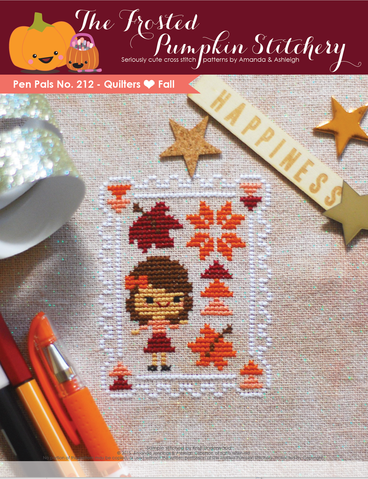 Pen Pals No. 212 Quilter's Love Fall Cross Stitch Pattern