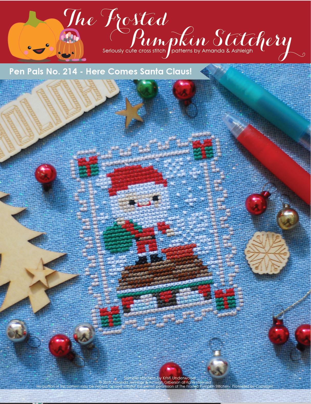 Pen Pals No. 214 Here Comes Santa Claus Cross Stitch Pattern