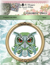 Colorful Owls Oscar Cross Stitch Pattern