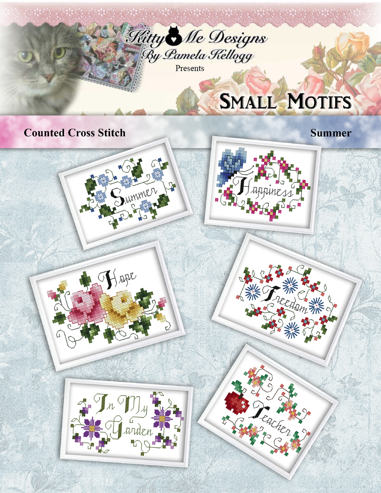 Small Motifs Summer Cross Stitch Pattern