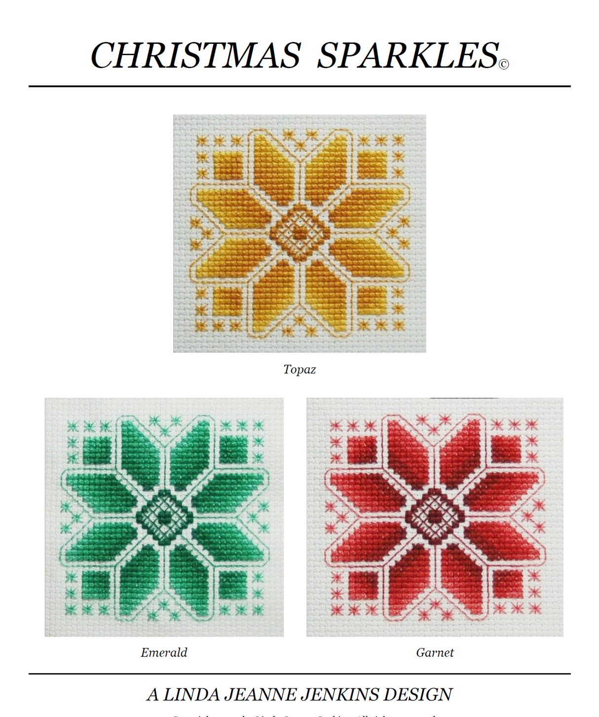 Christmas Sparkles TEG Cross Stitch Pattern