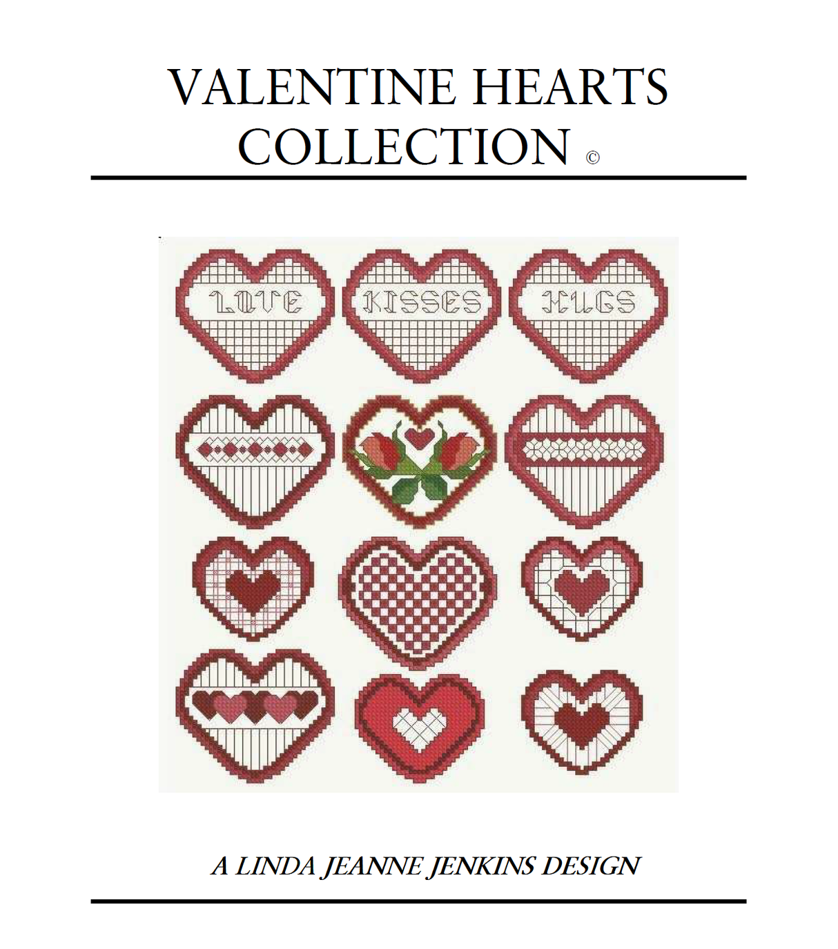 Valentine Hearts Collection Cross Stitch Pattern