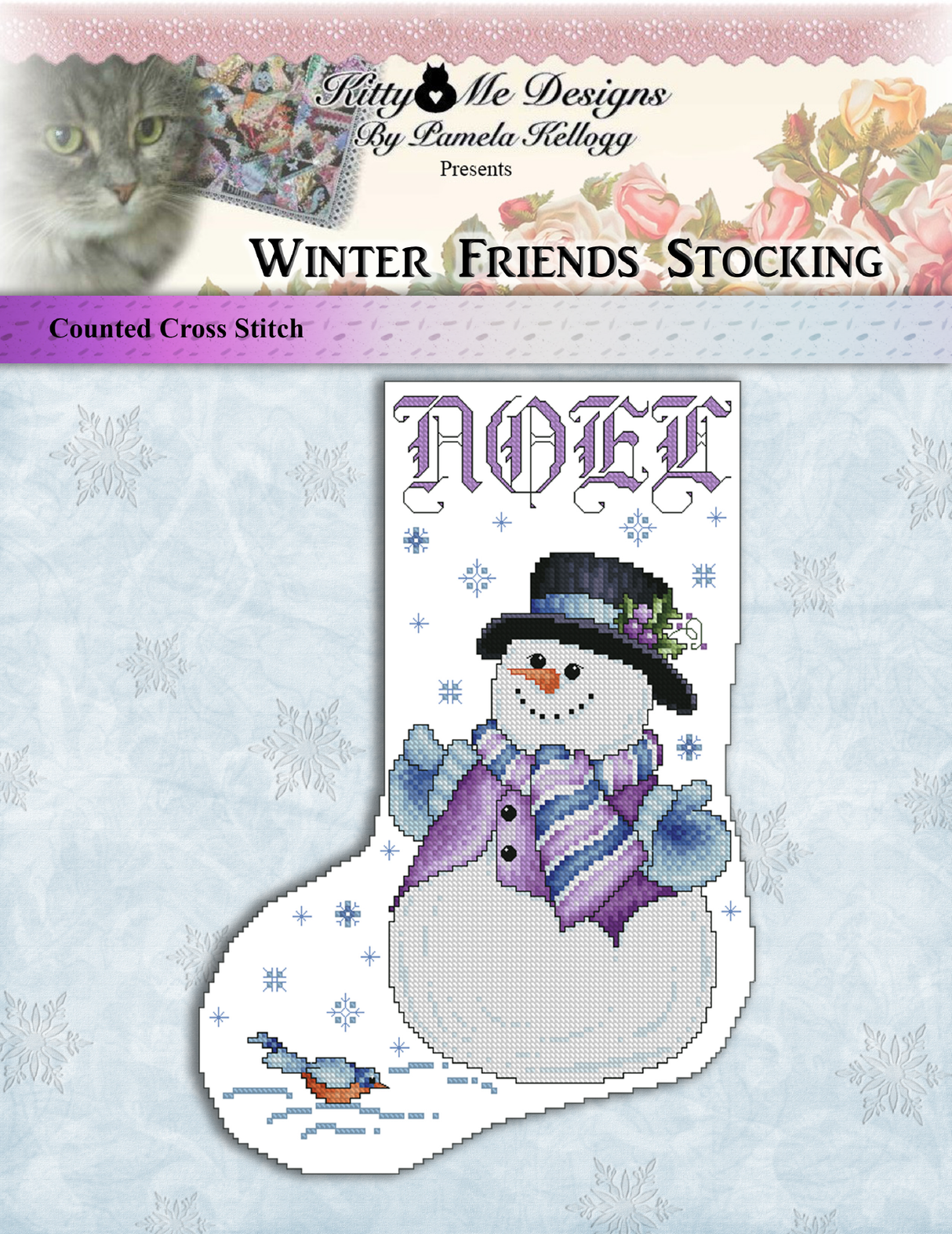 Winter Friends Stocking Cross Stitch Pattern