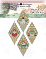 Woodland Christmas Ornaments Cross Stitch Pattern