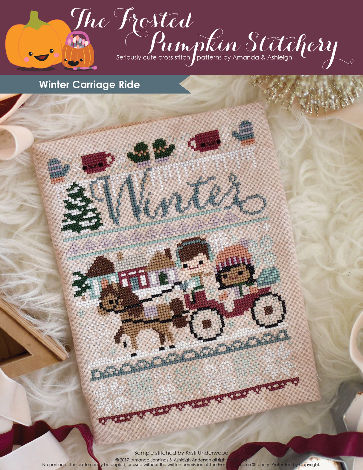 Winter Carriage Ride Cross Stitch Pattern