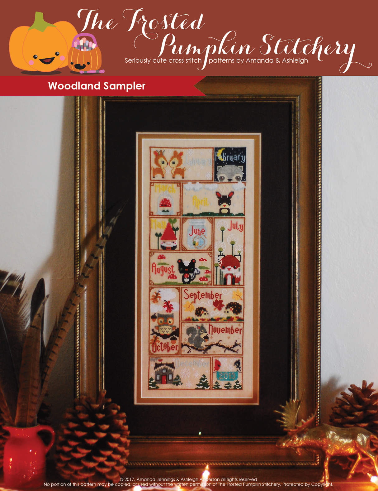 Woodland Sampler Cross Stitch Pattern