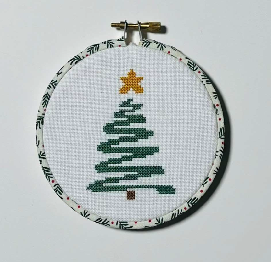 Abstract Christmas Tree Magnificent Mini Cross Stitch Pattern