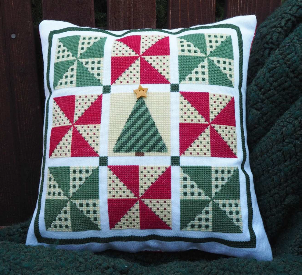 Pinwheel Christmas Quilt Cross Stitch Pattern