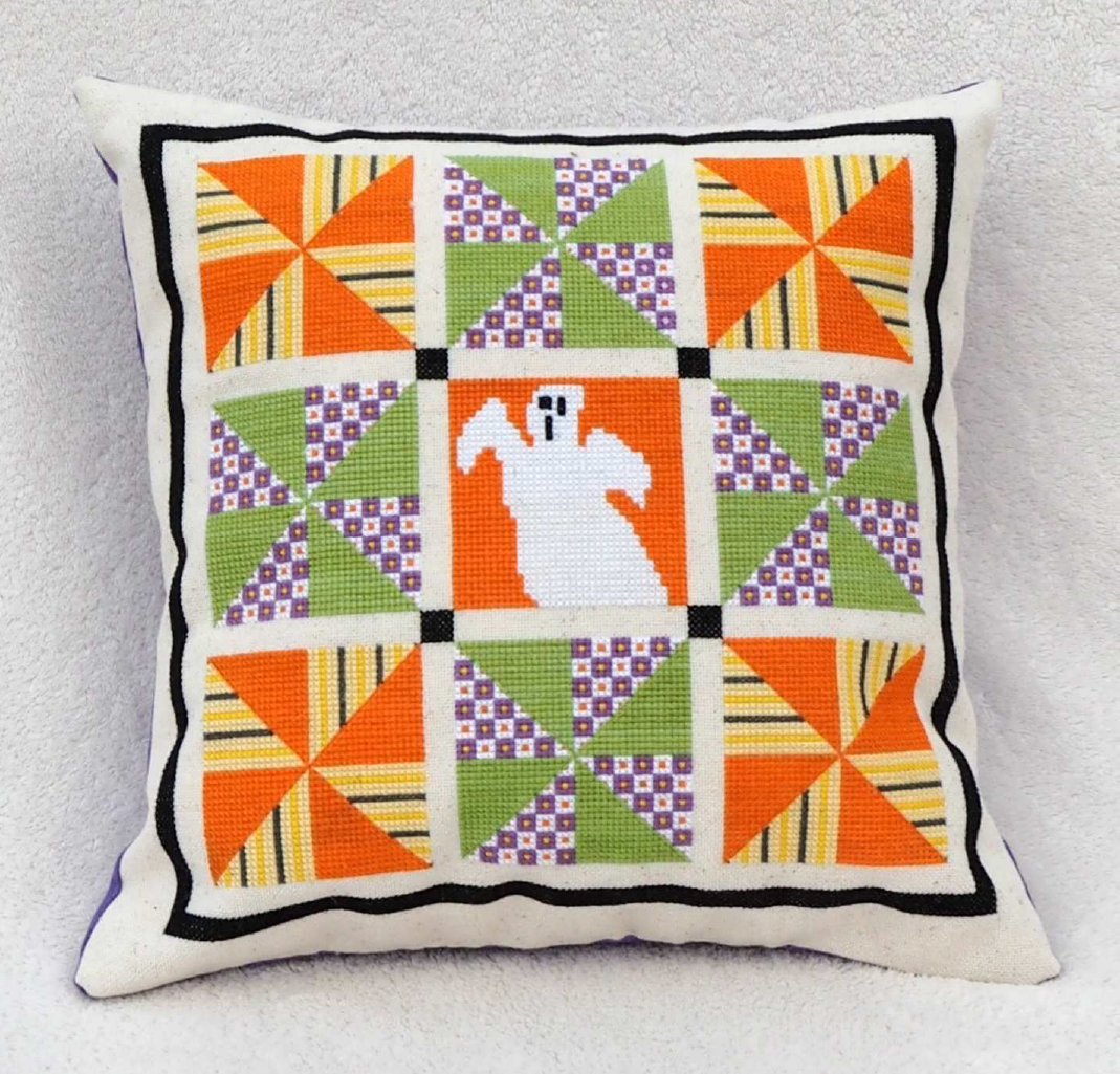 Pinwheel Halloween Quilt Cross Stitch Pattern