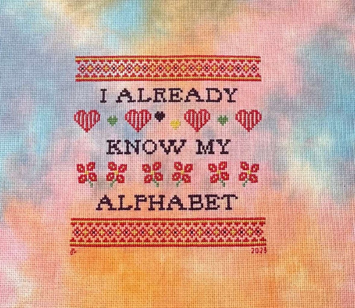 The Anti-Alphabet Sampler Cross Stitch Pattern