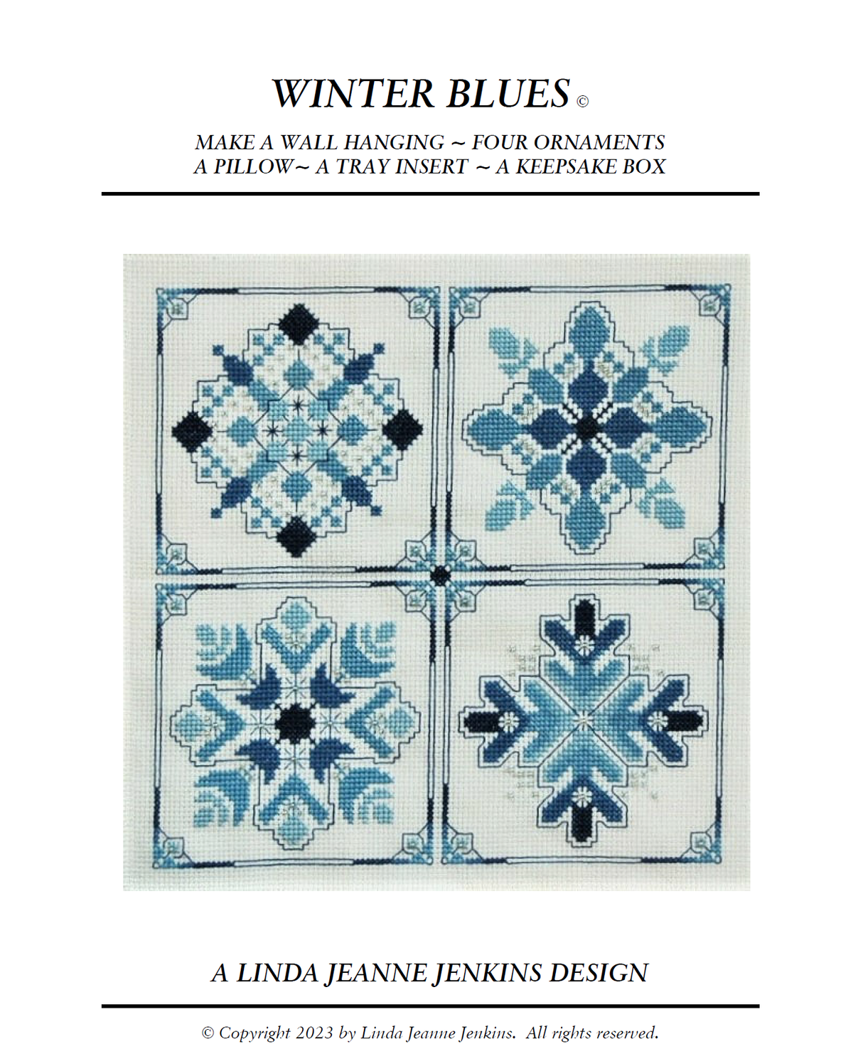 Winter Blues Cross Stitch Pattern