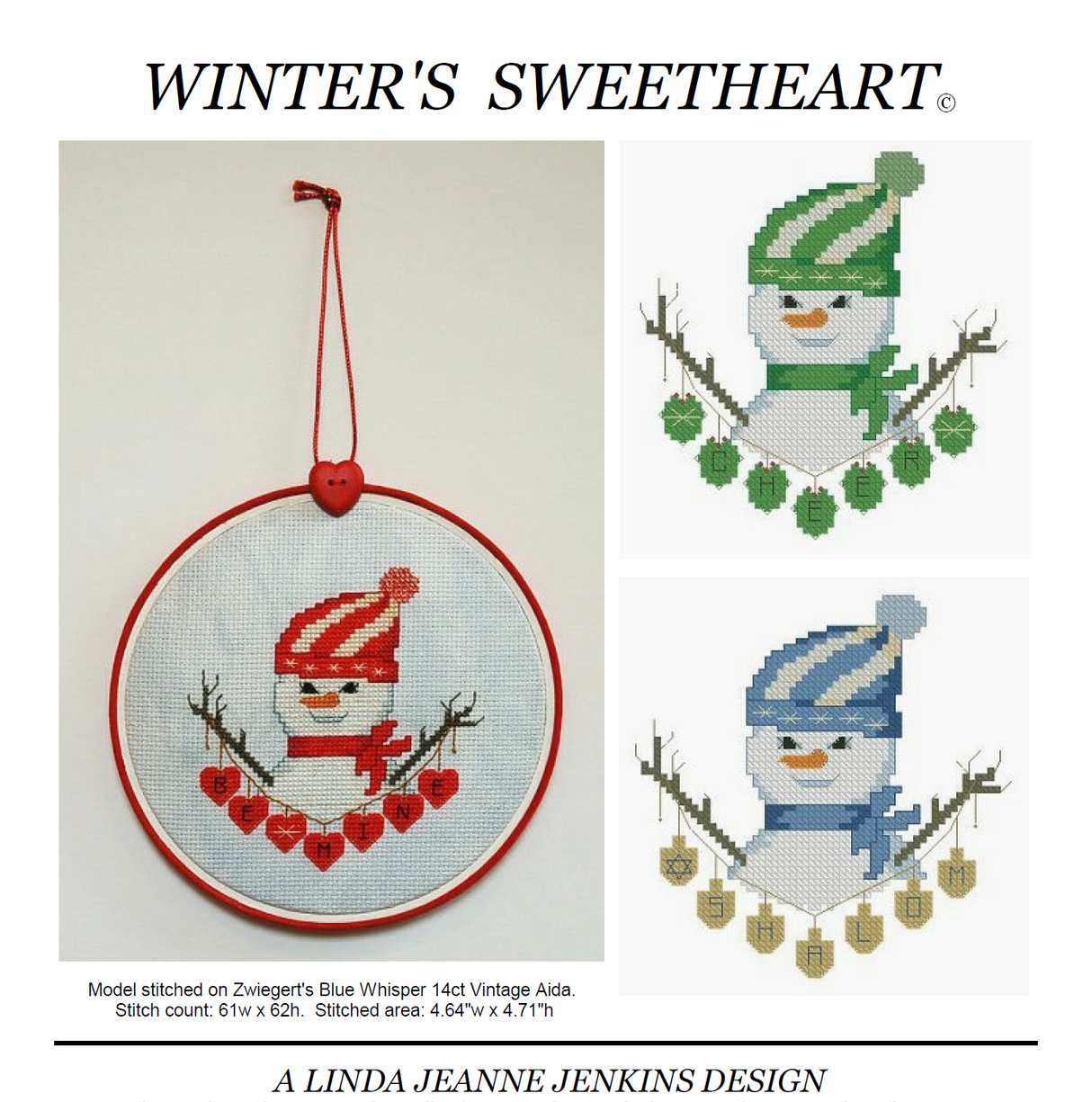 Winter's Sweetheart Cross Stitch Pattern