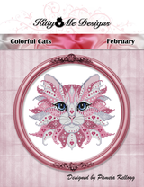 Colorful Cats February Cross Stitch Pattern