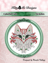 Colorful Cats Nickolas Cross Stitch Pattern
