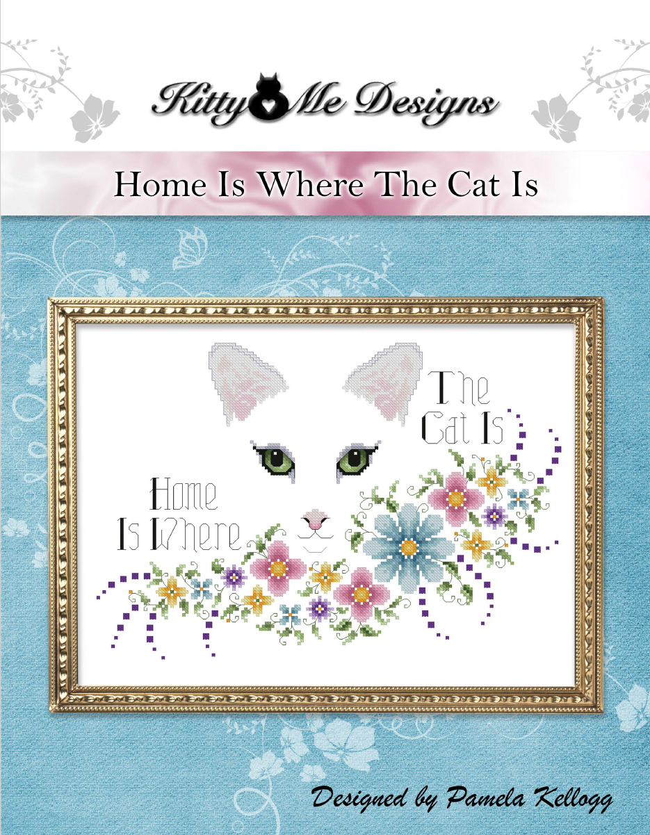 Home Is Where The Cat Is Cross Stitch Pattern