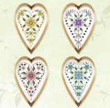 Floral Hearts Cross Stitch Pattern