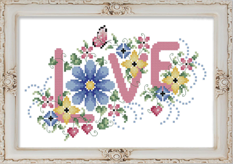 Love Cross Stitch Pattern