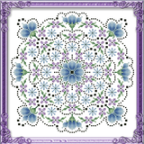 Earth Flowers Mandala Cross Stitch Pattern
