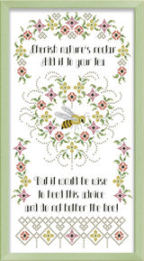 Do Not Bother The Bee Sampler Cross Stitch Pattern