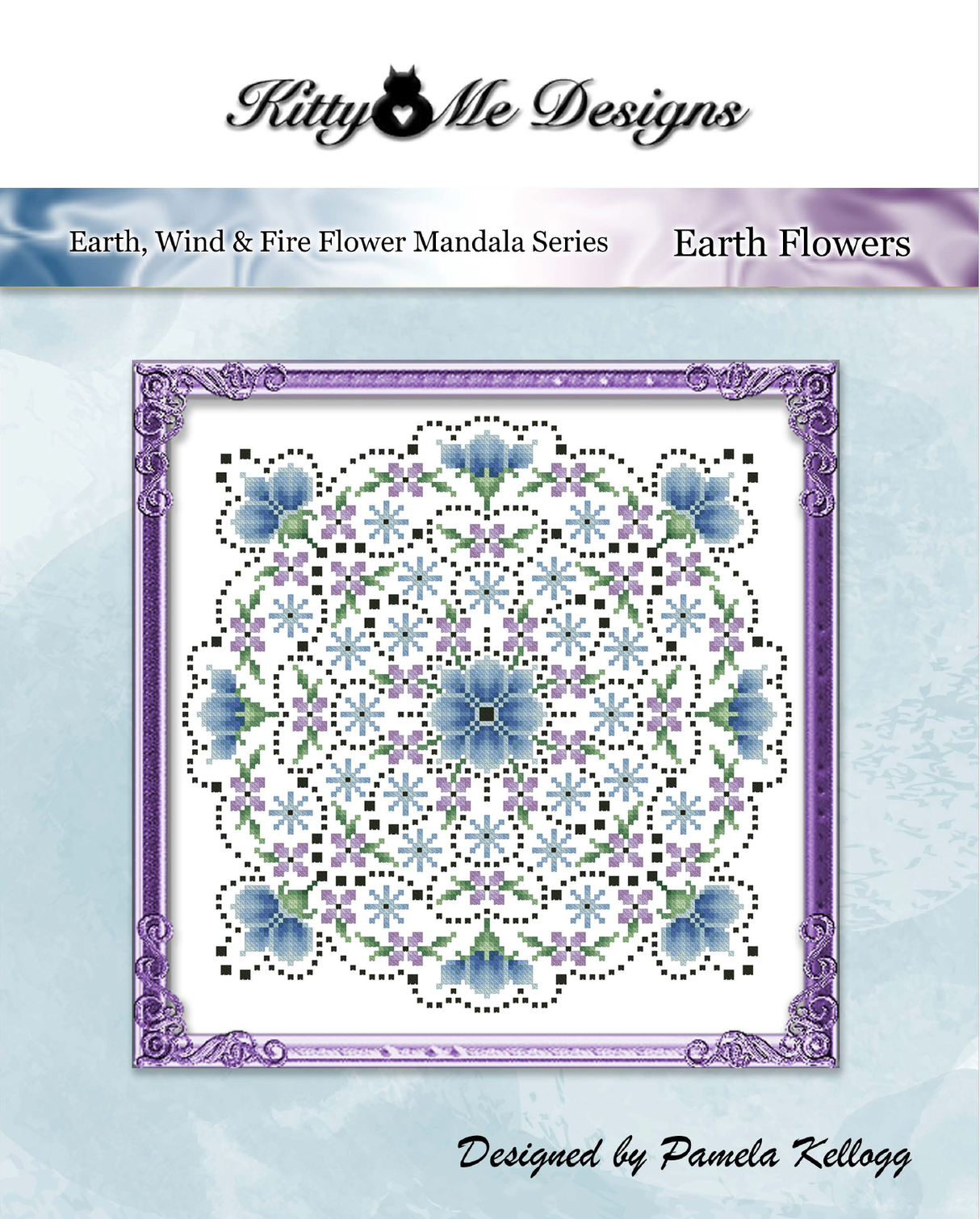 Earth Flowers Mandala Cross Stitch Pattern