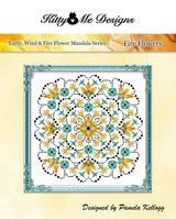 Fire Flowers Mandala Cross Stitch Pattern