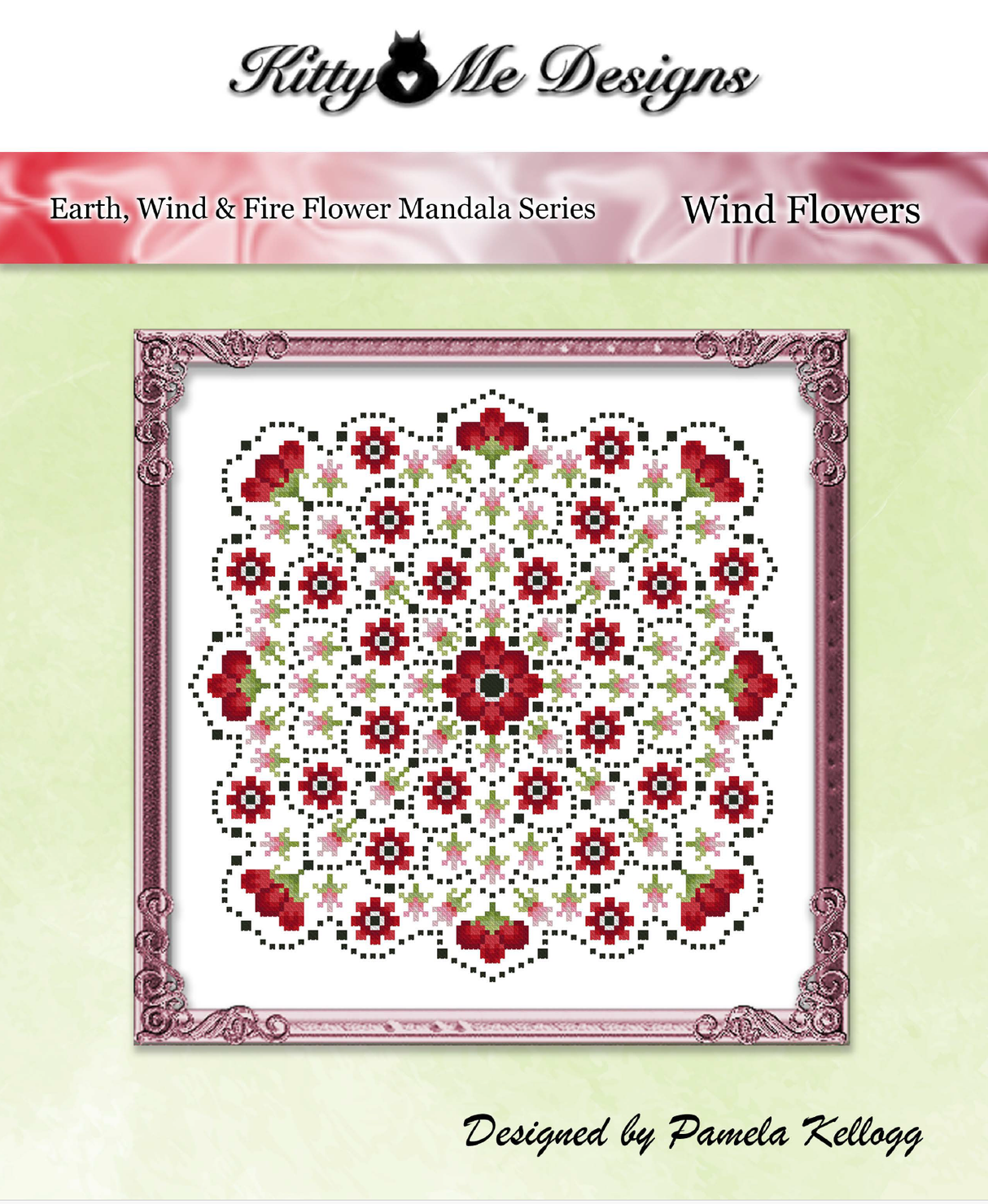 Wind Flowers Mandala Cross Stitch Pattern