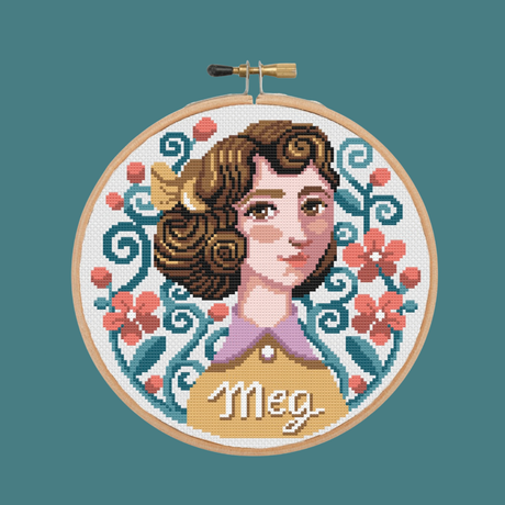 Meg March Little Women Cross Stitch Pattern