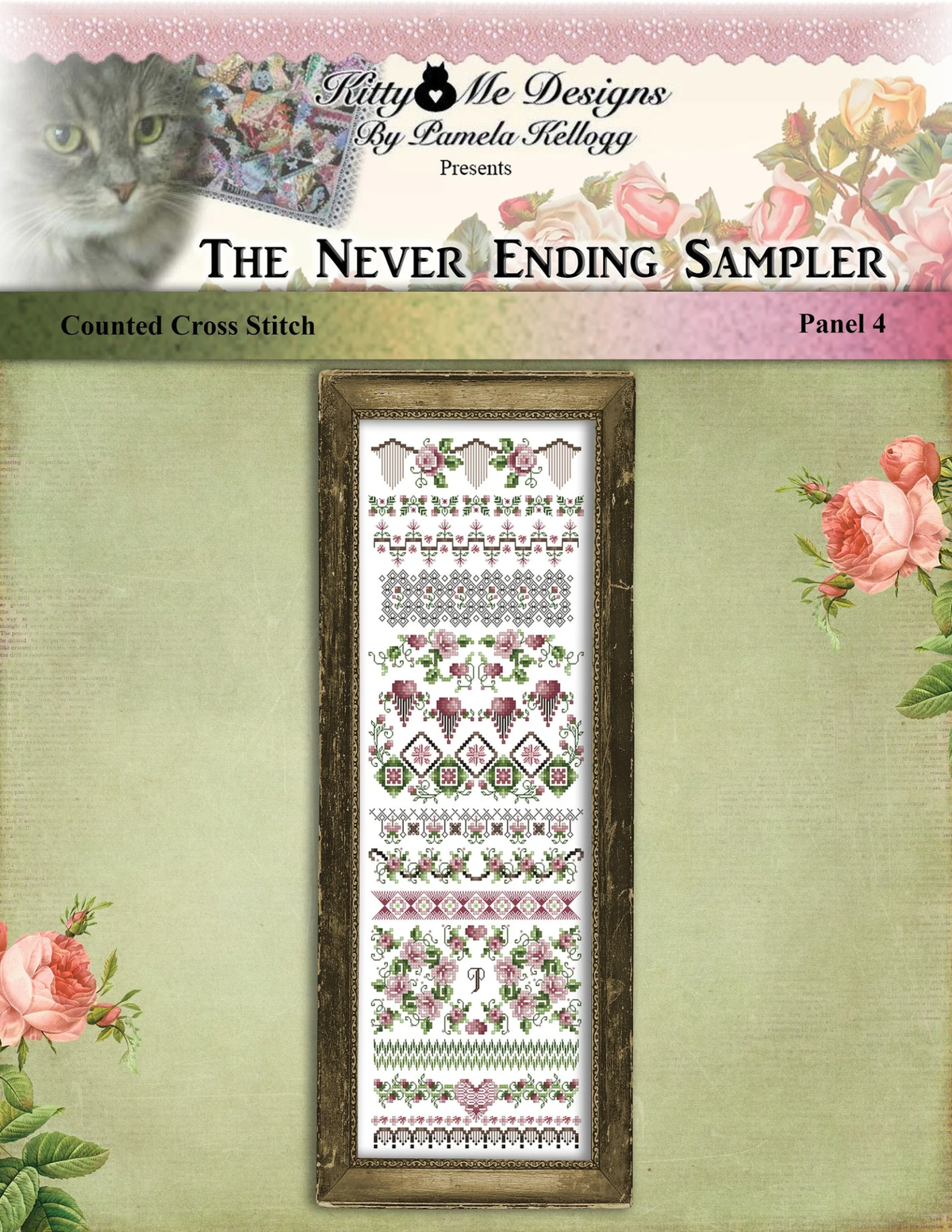 Never Ending Console Pattern Never Ending Sampler Panel 4 Cross Stitch Pattern – Craft Hatchery