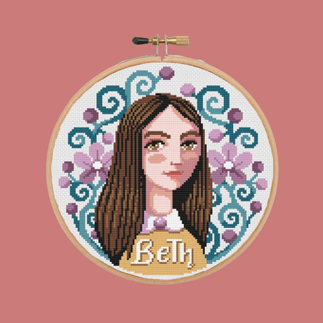 Beth March Little Women Cross Stitch Pattern