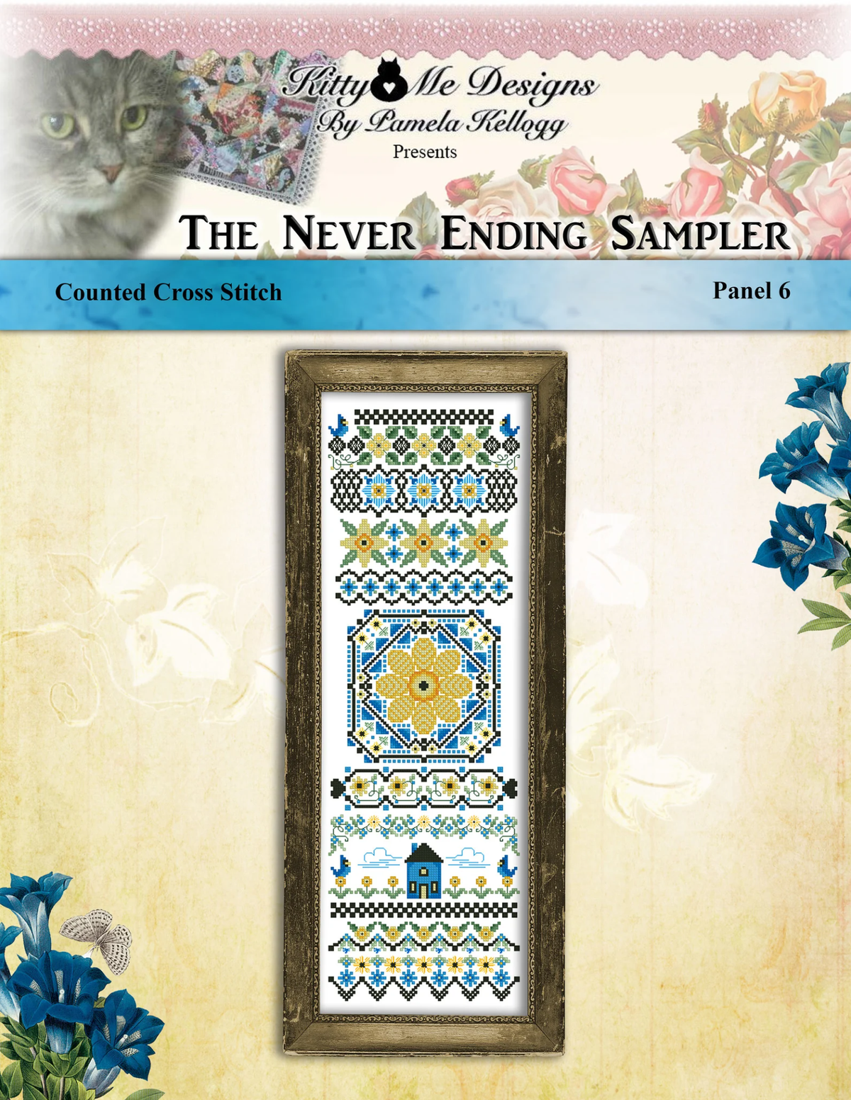 Never Ending Console Pattern Never Ending Sampler Panel 6 Cross Stitch Pattern – Craft Hatchery