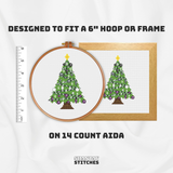 Ace Pride Christmas Tree Cross Stitch Pattern