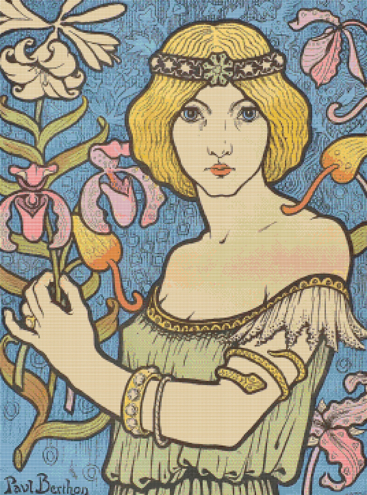 Affiche Pour le Salon des Cent Cross Stitch Pattern