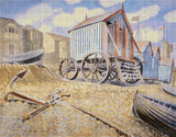 Late August Beach Aldeburgh Ravilious Cross Stitch Pattern