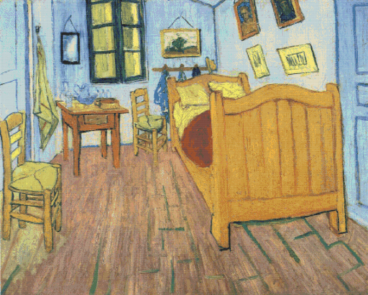 Bedroom at Arles – van Gogh Cross Stitch Pattern