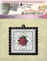 Blackwork Grapes Cross Stitch Pattern