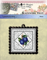 Blackwork Plums Cross Stitch Pattern