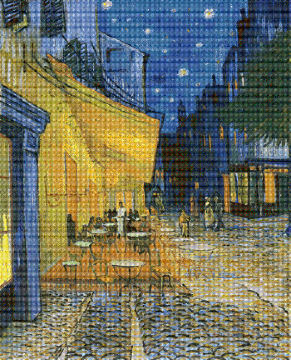 Café Terrace on the Place du Forum – van Gogh Cross Stitch Pattern