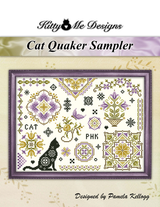 Cat Quaker Sampler Cross Stitch Pattern