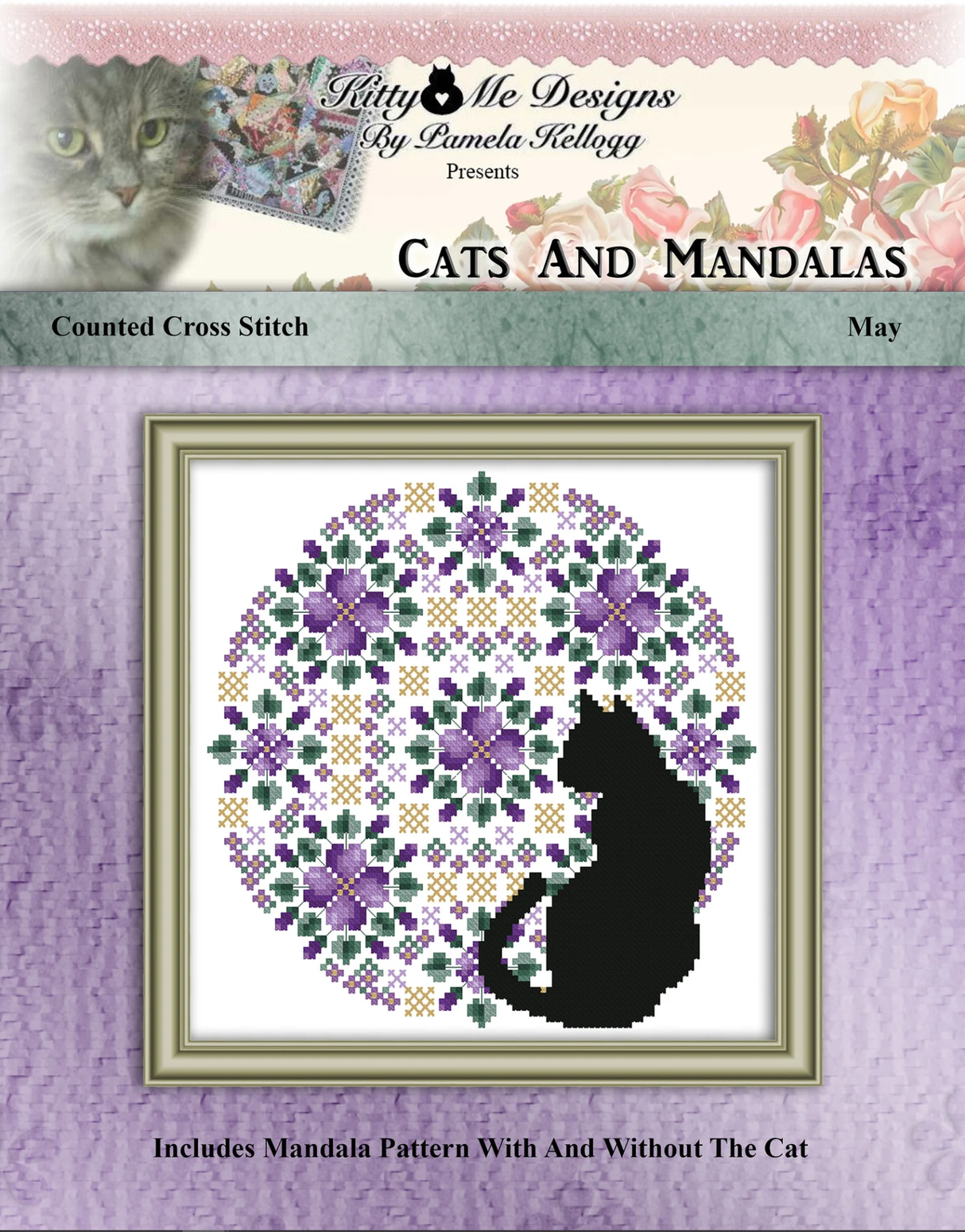 Cats And Mandalas May Cross Stitch Pattern