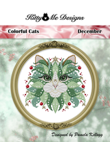 Colorful Cats December Cross Stitch Pattern