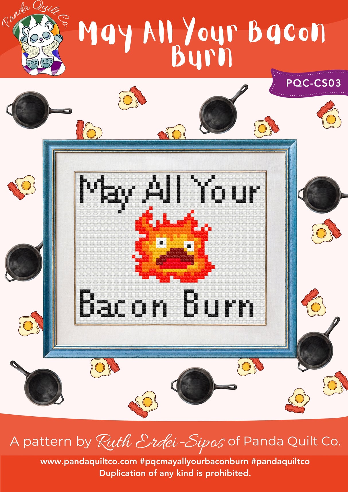 May All Your Bacon Burn Cross Stitch Pattern