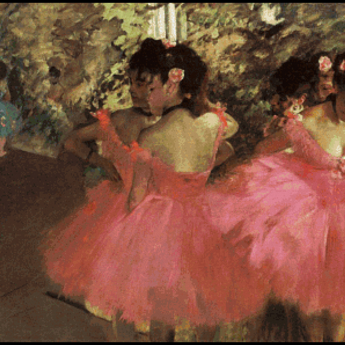 Dancers in Pink - Edgar Degas Cross Stitch Pattern – Craft Hatchery