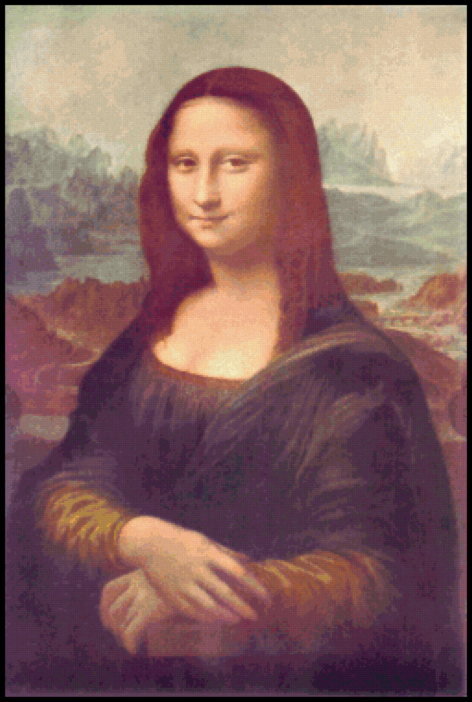 Mona Lisa Leonardo da Vinci Cross Stitch Pattern