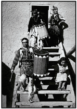 Dance, San Ildefonso Pueblo, New Mexico - Ansel Adams Cross Stitch Pattern